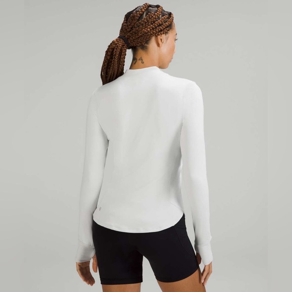 Lululemon Rulu Running Long Sleeve Mock Neck Shirt size 8 Vapor VPOR - Picture 4 of 8